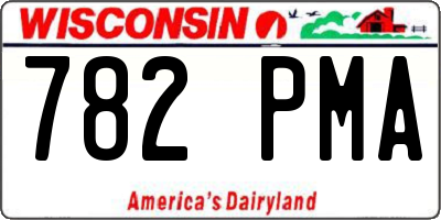 WI license plate 782PMA