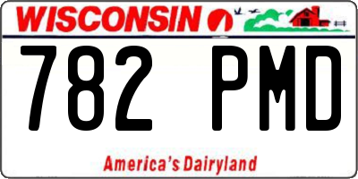 WI license plate 782PMD