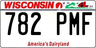 WI license plate 782PMF