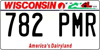 WI license plate 782PMR
