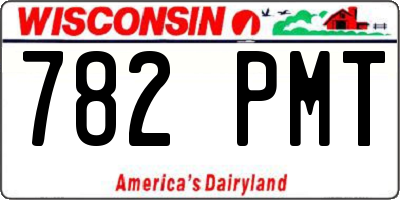 WI license plate 782PMT