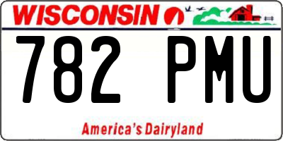 WI license plate 782PMU