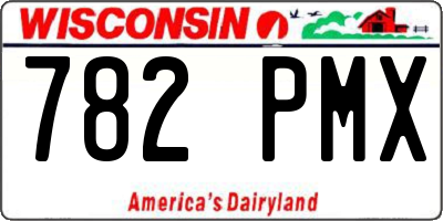 WI license plate 782PMX