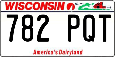 WI license plate 782PQT