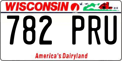 WI license plate 782PRU