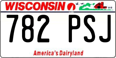 WI license plate 782PSJ