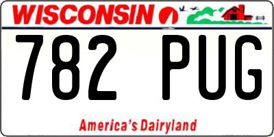 WI license plate 782PUG