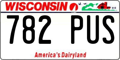 WI license plate 782PUS
