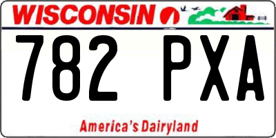 WI license plate 782PXA