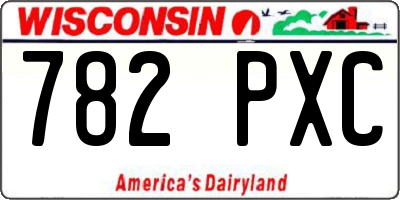 WI license plate 782PXC