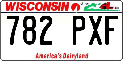WI license plate 782PXF