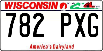 WI license plate 782PXG