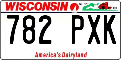 WI license plate 782PXK