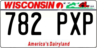WI license plate 782PXP