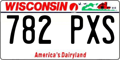 WI license plate 782PXS