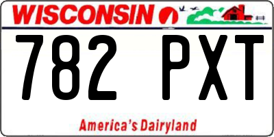 WI license plate 782PXT