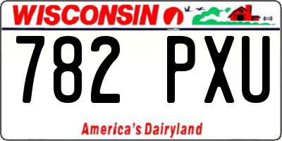 WI license plate 782PXU