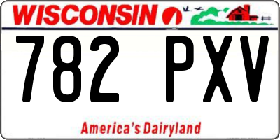 WI license plate 782PXV