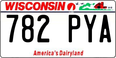 WI license plate 782PYA