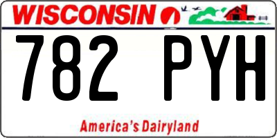 WI license plate 782PYH
