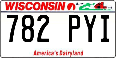 WI license plate 782PYI