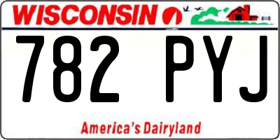 WI license plate 782PYJ