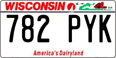 WI license plate 782PYK
