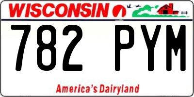 WI license plate 782PYM