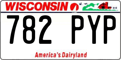 WI license plate 782PYP