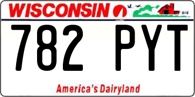 WI license plate 782PYT