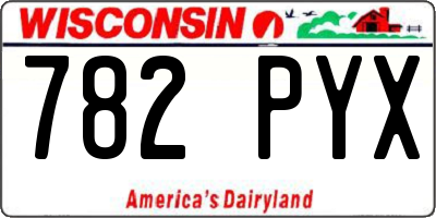 WI license plate 782PYX