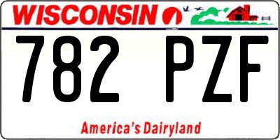 WI license plate 782PZF
