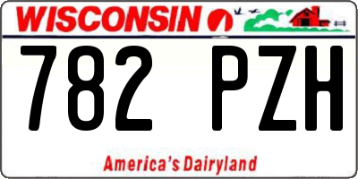 WI license plate 782PZH