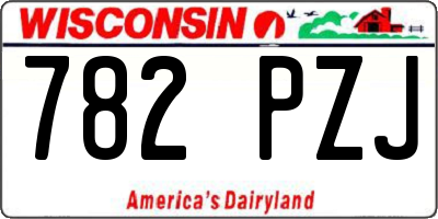 WI license plate 782PZJ