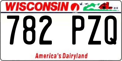 WI license plate 782PZQ