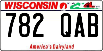 WI license plate 782QAB