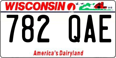 WI license plate 782QAE
