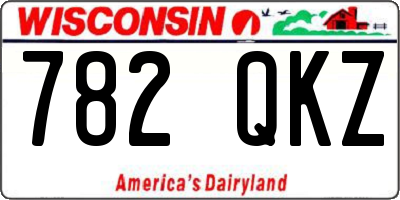 WI license plate 782QKZ