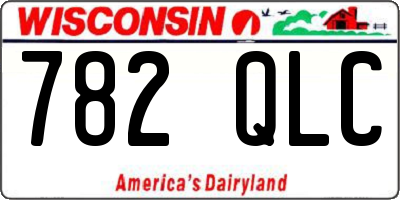 WI license plate 782QLC