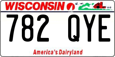 WI license plate 782QYE
