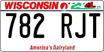 WI license plate 782RJT