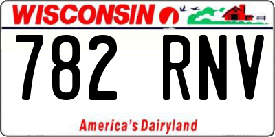 WI license plate 782RNV