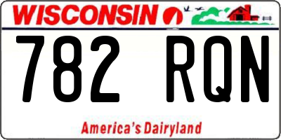 WI license plate 782RQN