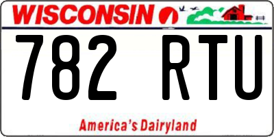 WI license plate 782RTU
