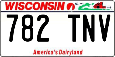 WI license plate 782TNV