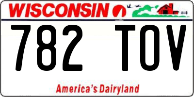 WI license plate 782TOV