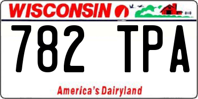 WI license plate 782TPA
