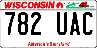 WI license plate 782UAC
