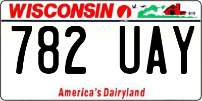 WI license plate 782UAY