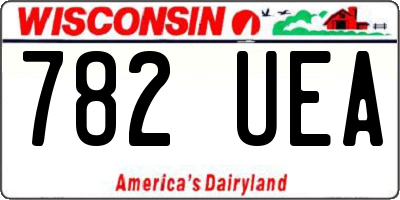 WI license plate 782UEA